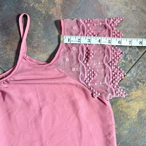 Libian Pink Off The Shoulder Lace Sleeve Blouse 3X - Picture 2 of 9